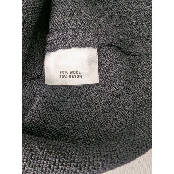 St. John Womens Black Wool Blend Tank Top Spaghetti Straps Minimalist Size Large - Picture 4 of 8